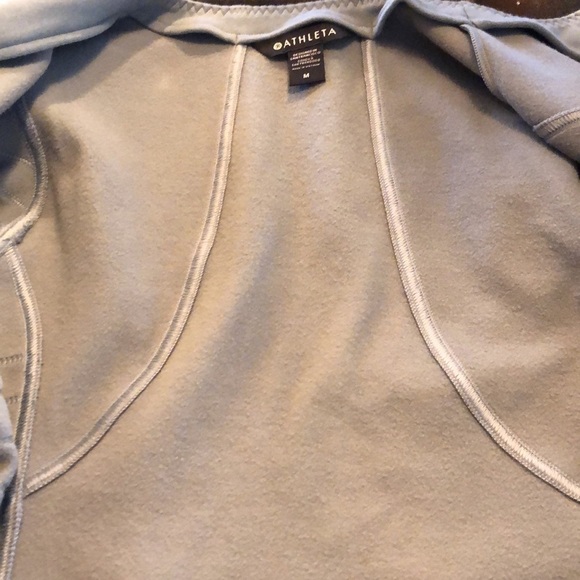 Athleta Beautiful Dusty Green Moto Style Long Sleeve Sport Jacket Size M - Picture 13 of 14